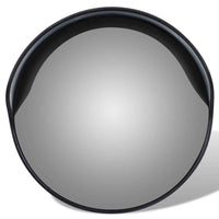 vidaXL Espelho de trânsito p/ exterior Convex 30cm plástico preto