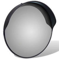 vidaXL Espelho de trânsito p/ exterior Convex 30cm plástico preto