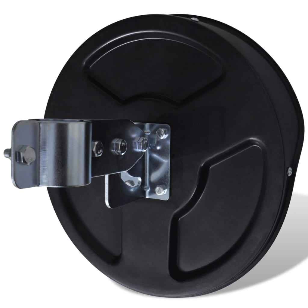 vidaXL Espelho de trânsito p/ exterior Convex 30cm plástico preto