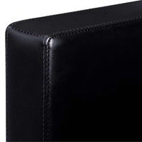 vidaXL Sofá secional de 3 lugares couro artificial preto