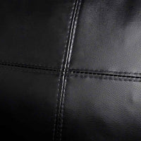 vidaXL Sofá secional de 3 lugares couro artificial preto