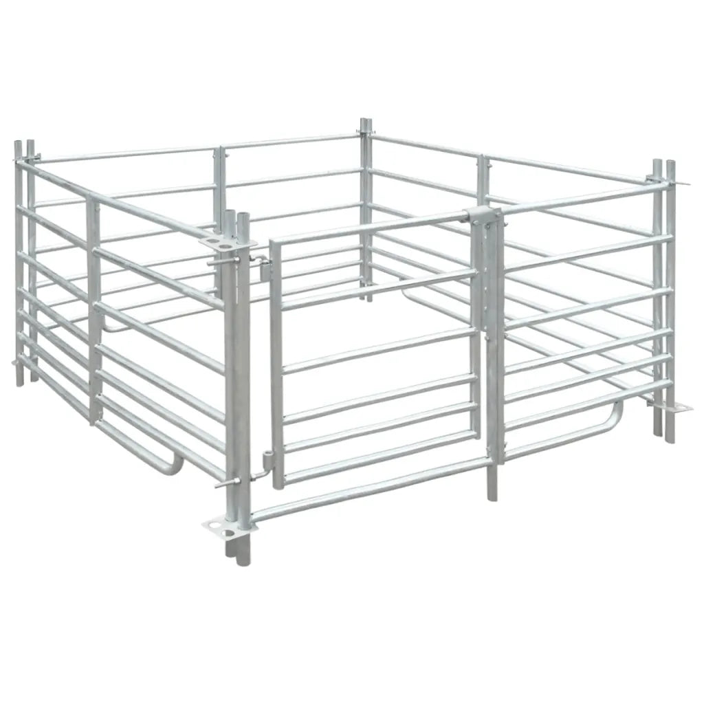 Curral/recinto para ovelhas c/ 4 painéis aço galvanizado 137x137x92 cm