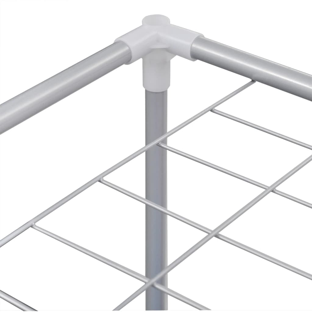 vidaXL Cesto separador para roupa 2 secções c/ prateleira p/ secar