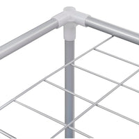 vidaXL Cesto separador para roupa 2 secções c/ prateleira p/ secar