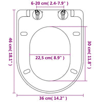 vidaXL Tampo sanita fecho suave design remoção rápida quadrado branco
