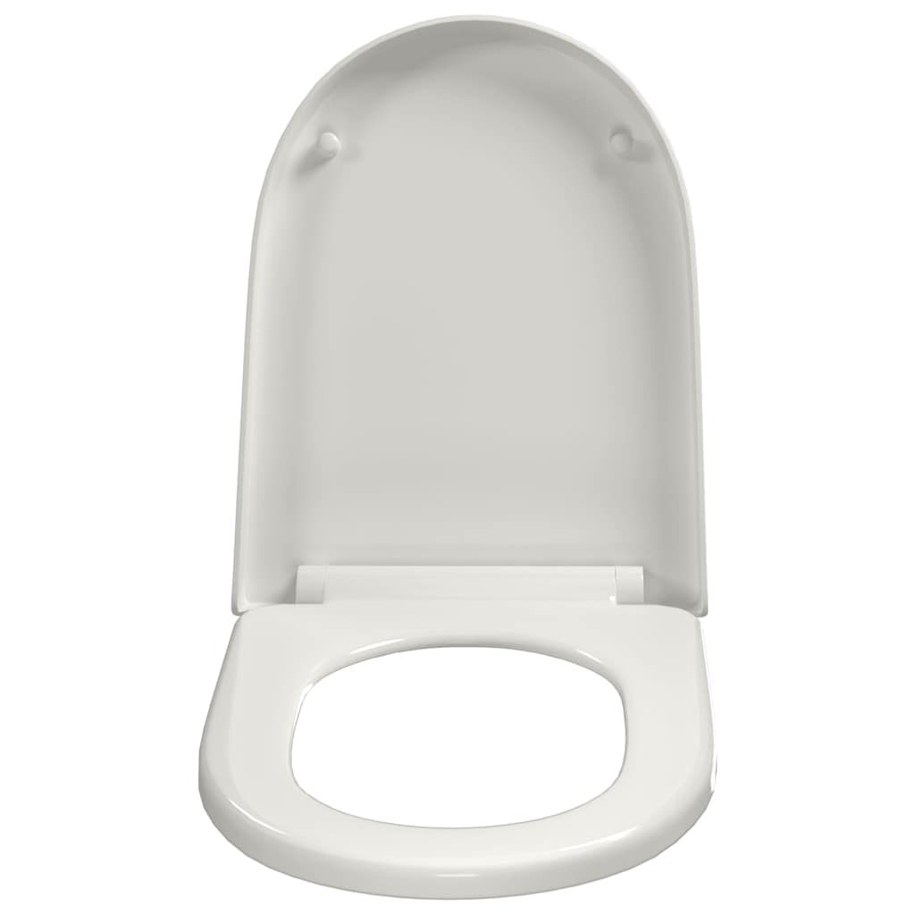 vidaXL Tampo sanita fecho suave design remoção rápida quadrado branco