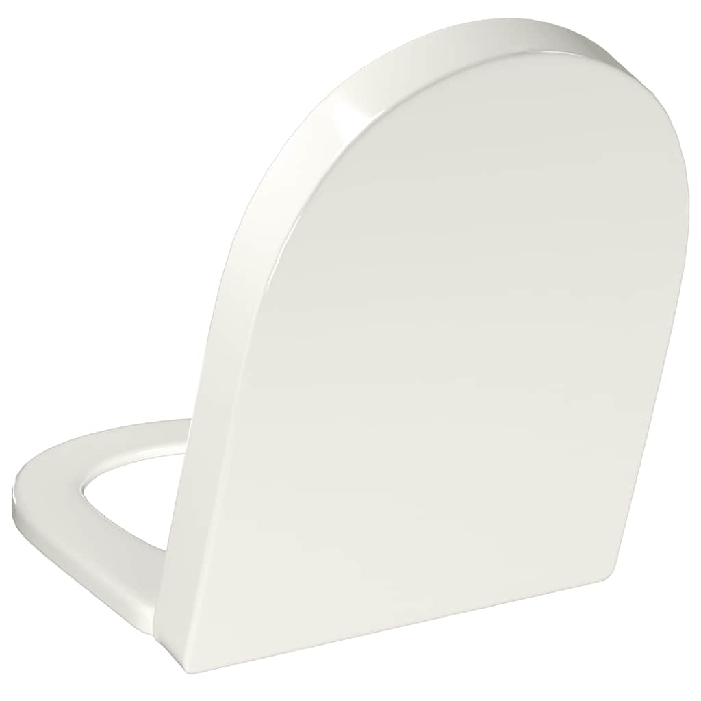 vidaXL Tampo sanita fecho suave design remoção rápida quadrado branco