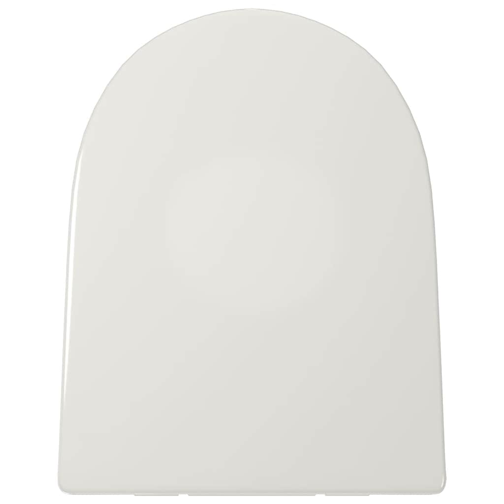 vidaXL Tampo sanita fecho suave design remoção rápida quadrado branco
