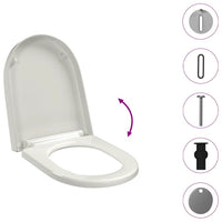 vidaXL Tampo sanita fecho suave design remoção rápida quadrado branco