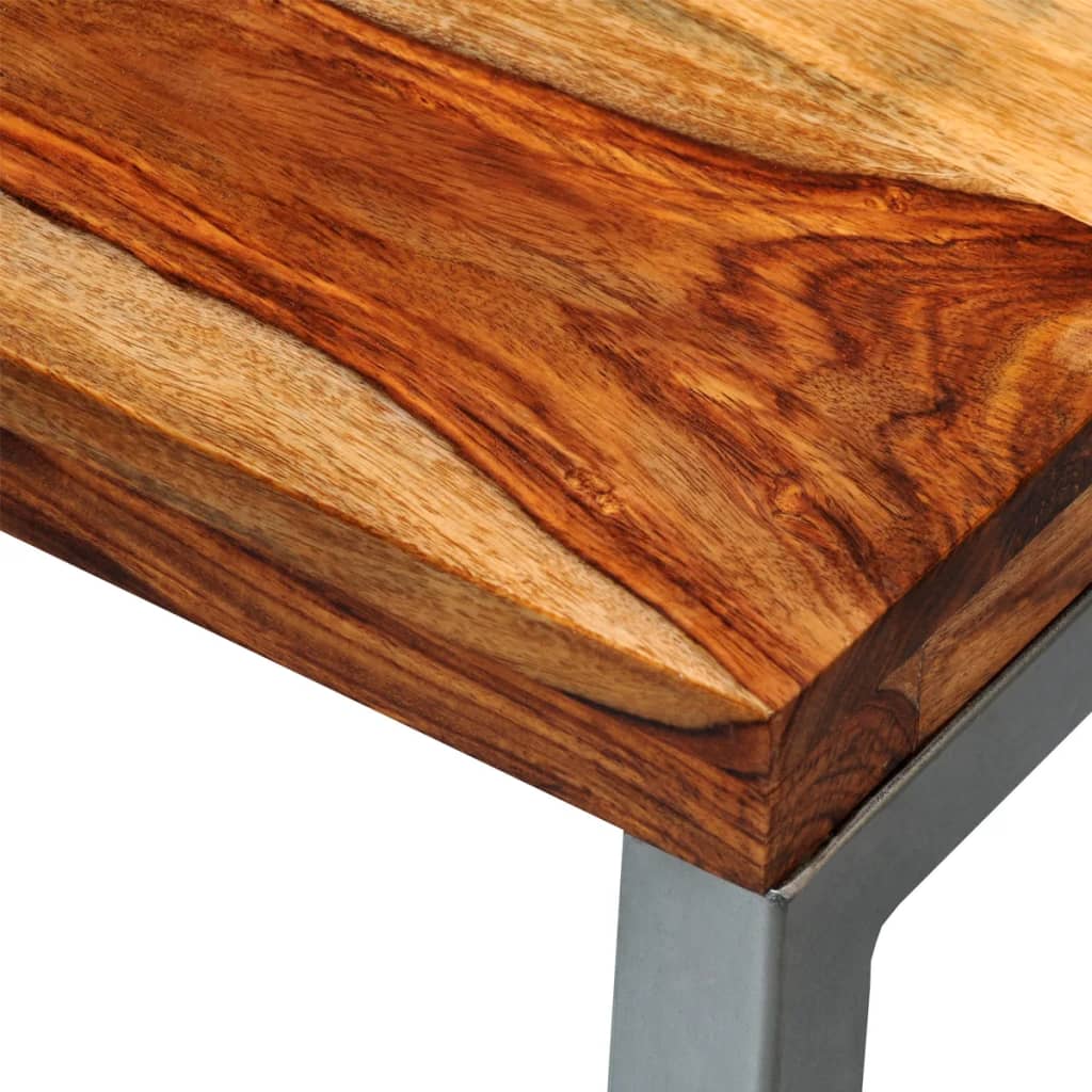 vidaXL Mesa consola 120x35x76 cm madeira de mangueira maciça e aço