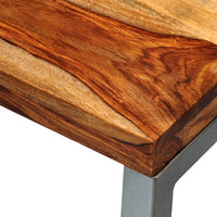 vidaXL Mesa consola 120x35x76 cm madeira de mangueira maciça e aço