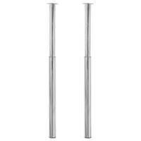 2 Pernas de mesa telescópicas, cromado 710 mm-1100 mm