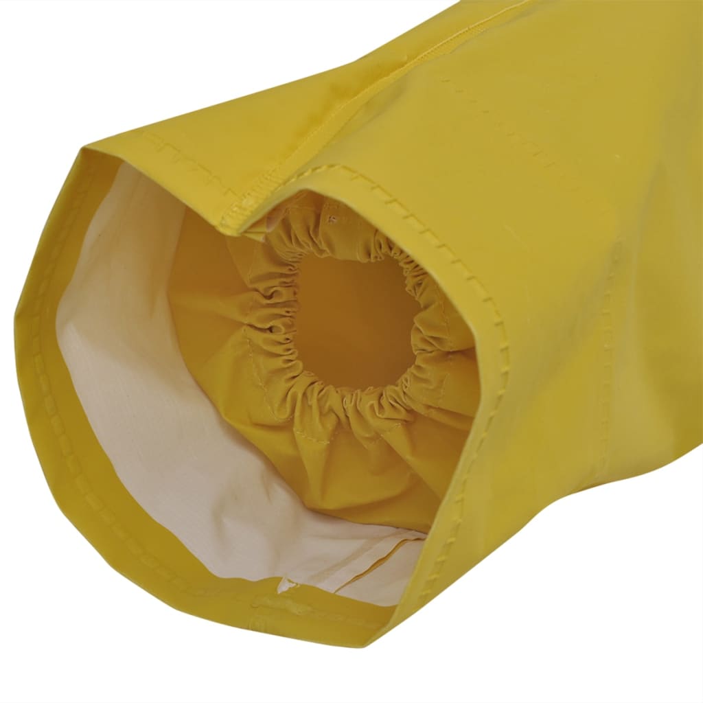 vidaXL Capa de chuva comprida resistente e impermeável + capuz M