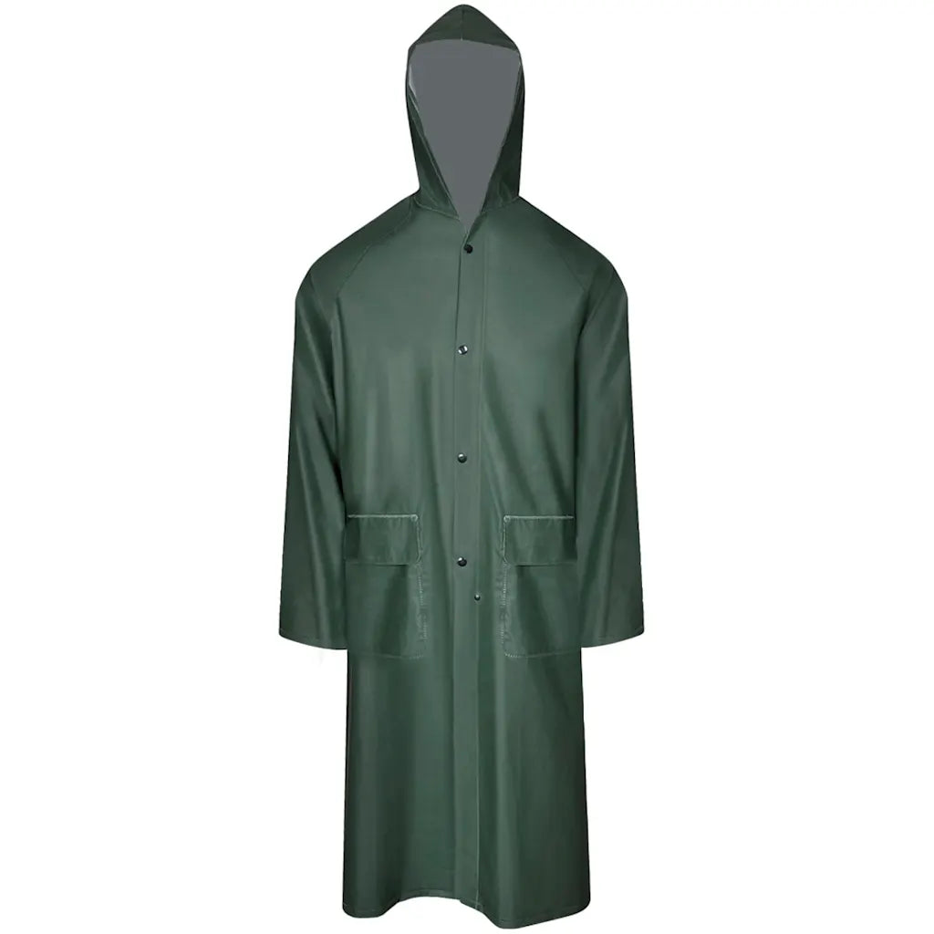 Capa de chuva comprida resistente e impermeável + capuz XL