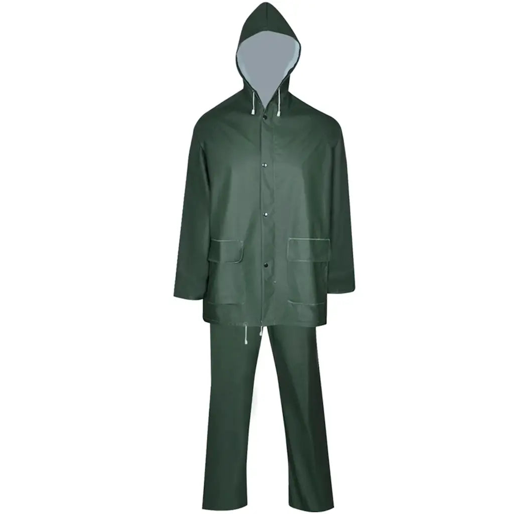 Fato de chuva resistente e impermeável + capuz , 2 pcs XXL