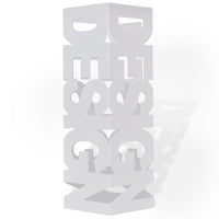 Suporte guarda-chuvas/de armazenamento quadrado branco aço 48,5 cm