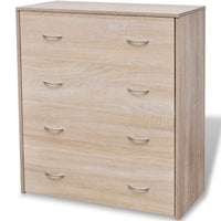 vidaXL Aparador com 4 gavetas 60 x 30,5 x 71 cm carvalho