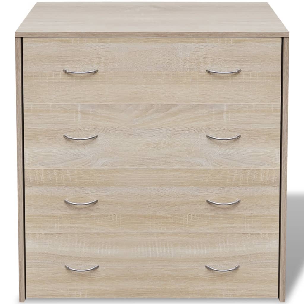 vidaXL Aparador com 4 gavetas 60 x 30,5 x 71 cm carvalho