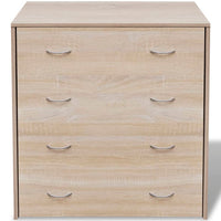 vidaXL Aparador com 4 gavetas 60 x 30,5 x 71 cm carvalho