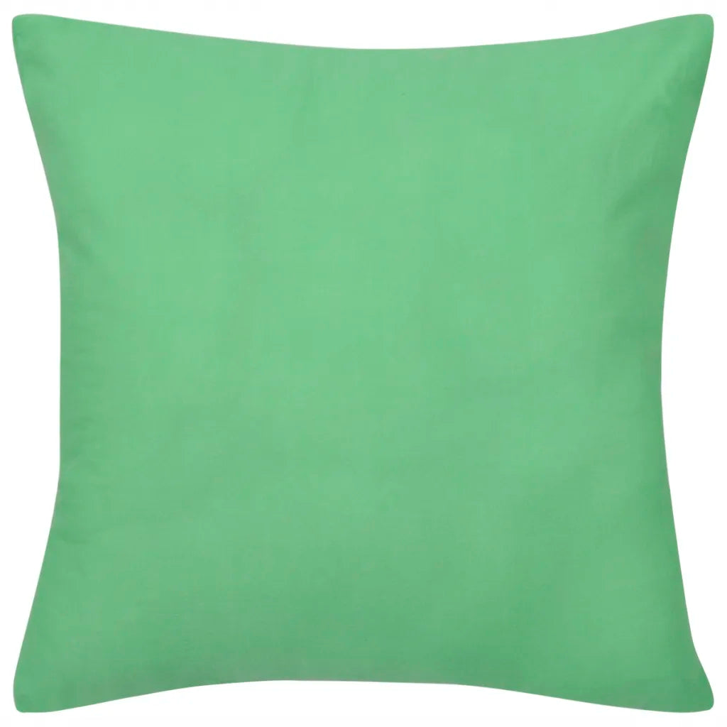 130925 4 Apple Green Cushion Covers Cotton