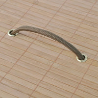 vidaXL Cesto redondo para roupa suja bambu natural