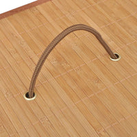 vidaXL Cesto retangular para roupa suja bambu natural