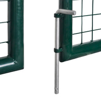 Portão de cerca com porta dupla 300x150 cm em aço revestido a pó