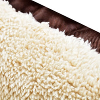 Cama para cão castanho e bege