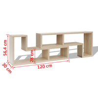 vidaXL Móvel TV duplo L carvalho