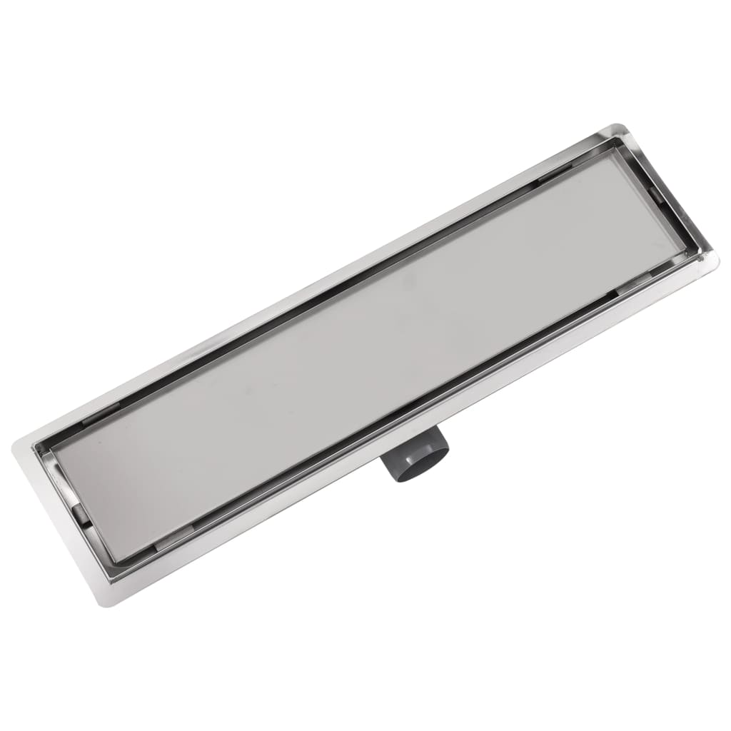 VidaXL Dreno de chuveiro linear 530x140 mm aço inoxidável