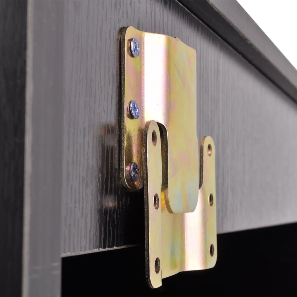 vidaXL Conjunto móveis casa de banho 4 pcs com bacia e torneira, preto