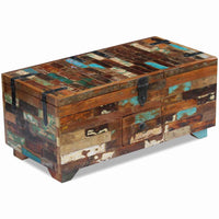 vidaXL Mesa de centro baú/caixa 80x40x35cm madeira reciclada maciça