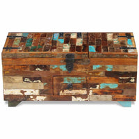 vidaXL Mesa de centro baú/caixa 80x40x35cm madeira reciclada maciça