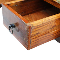 vidaXL Mesa de centro + gavetas 90x45x35 cm madeira reciclada maciça