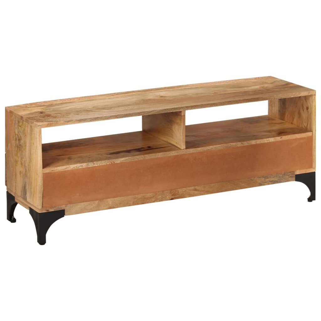 vidaXL Móvel TV madeira de mangueira 120x35x45 cm
