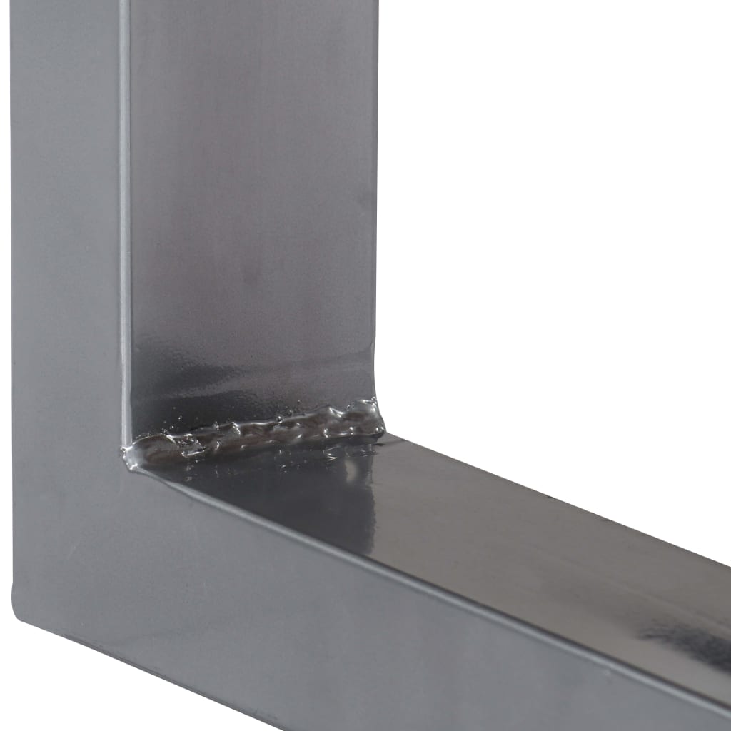 vidaXL Mesa consola 115x35x76 cm madeira de acácia maciça e ferro