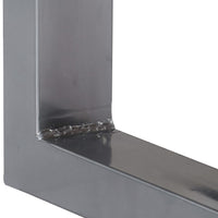 vidaXL Mesa consola 115x35x76 cm madeira de acácia maciça e ferro