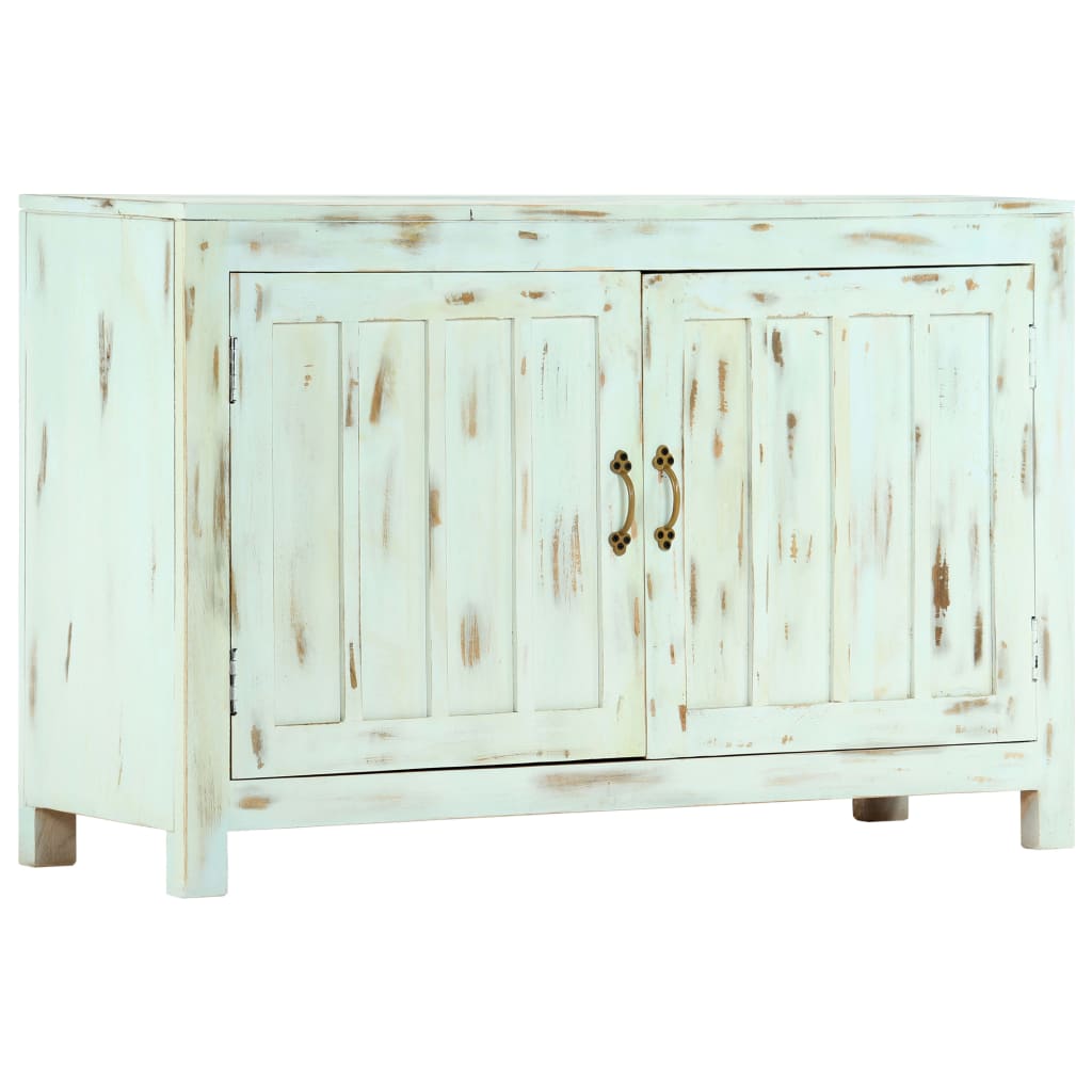 vidaXL Aparador 110x35x70 cm madeira de mangueira maciça azul-claro