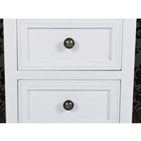 vidaXL Mesas-de-cabeceira com 2 gavetas 4 pcs MDF branco
