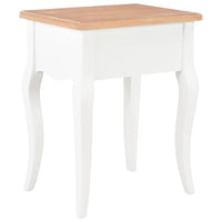 vidaXL Mesa-de-cabeceira 40x30x50 cm pinho maciço branco e castanho
