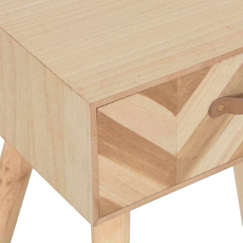 vidaXL Mesa de cabeceira com gaveta 44x30x58 cm madeira maciça