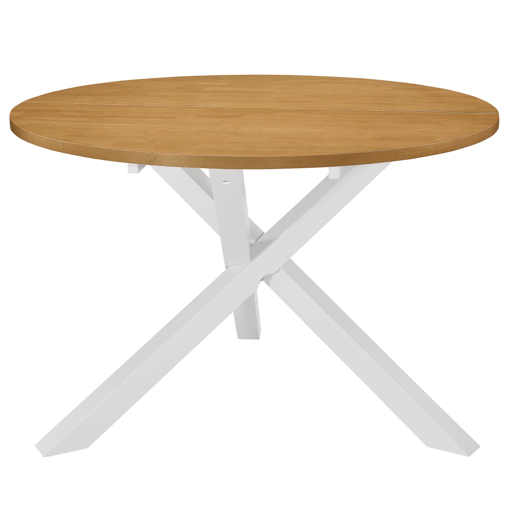vidaXL Mesa de jantar 120x75 cm MDF branco