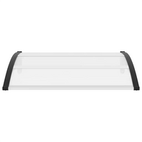 Toldo para porta 120x75 cm PC preto e transparente