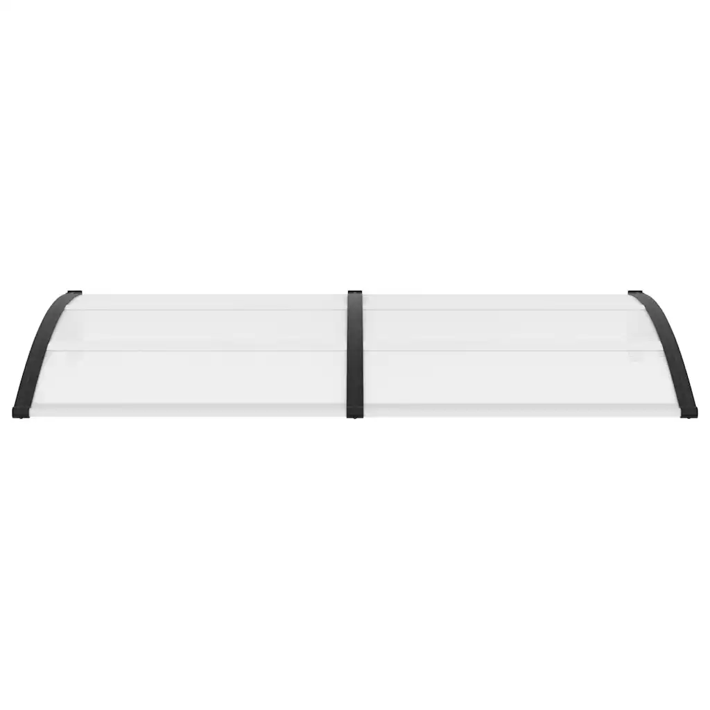 Toldo para porta 200x75 cm PC preto e transparente