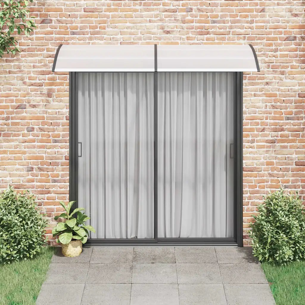 Toldo para porta 240x75 cm PC preto e transparente