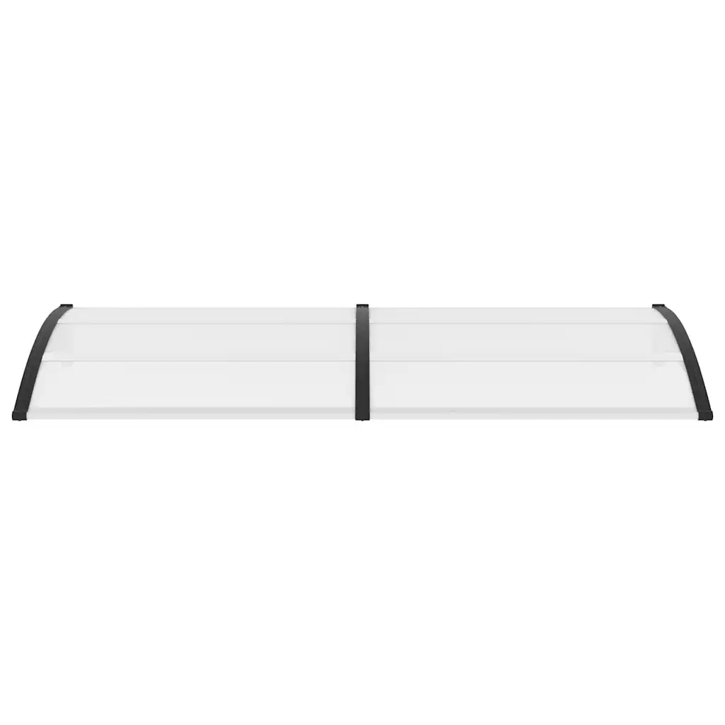 Toldo para porta 240x75 cm PC preto e transparente