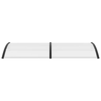 Toldo para porta 240x75 cm PC preto e transparente