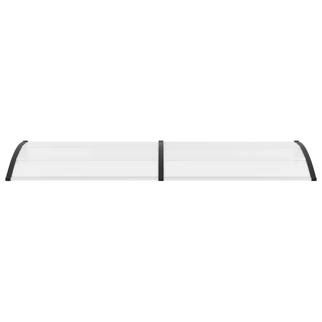 Toldo para porta 300x75 cm PC preto e transparente