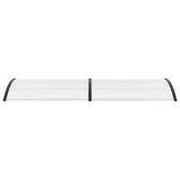 Toldo para porta 300x75 cm PC preto e transparente