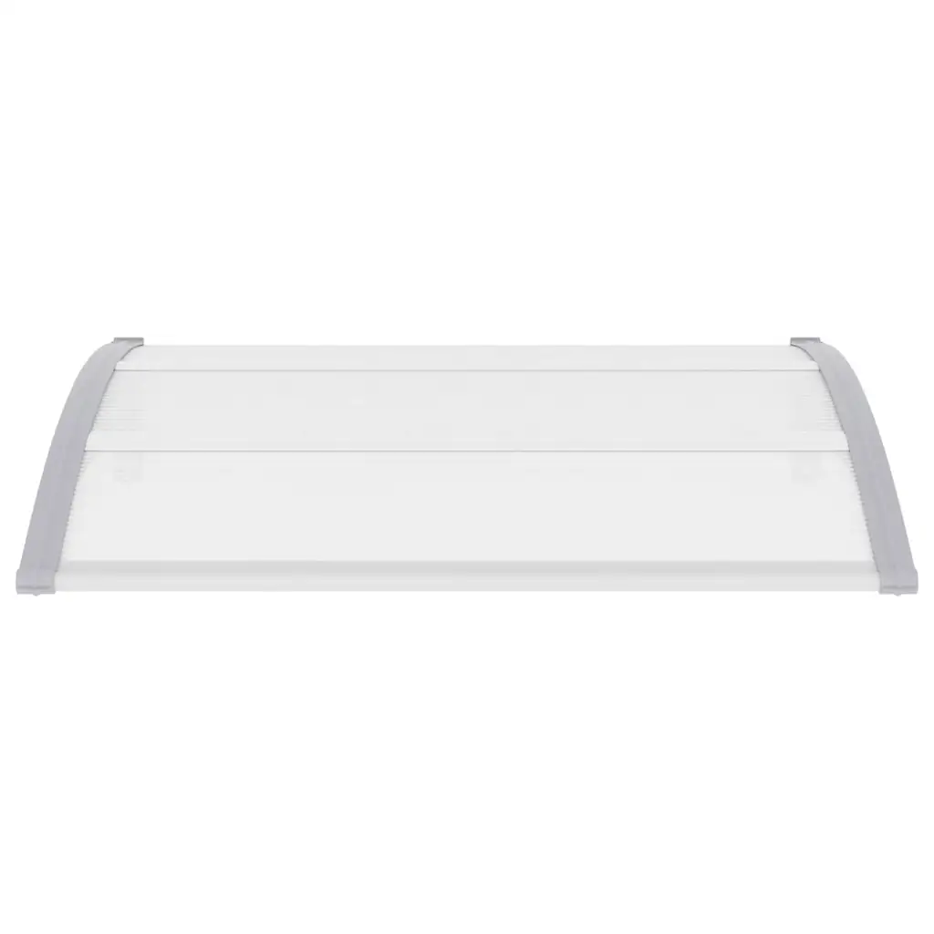 Toldo para porta 120x75 cm PC cinzento e transparente